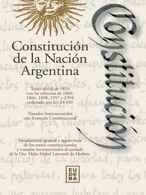 cover image of Constitución de la Nación Argentina